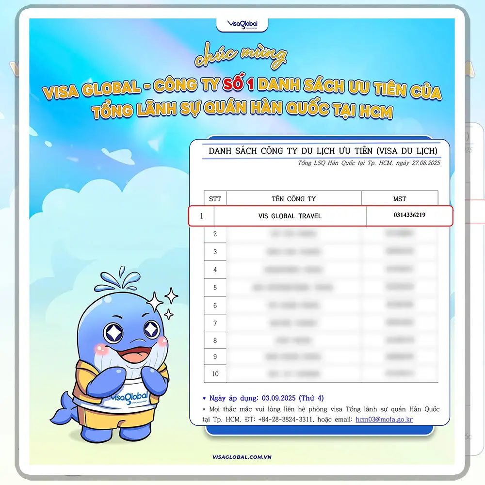 Công ty top đầu dịch vụ làm visa hàn Quốc